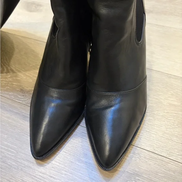 Genuine Black Leather Over the Knee Boots - EUC - Picture 4 of 6